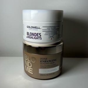 NEW! Schwarzkopf BLONDME Cool Blondes Bonding Mask & GOLDWELL BLONDES TREATMENT